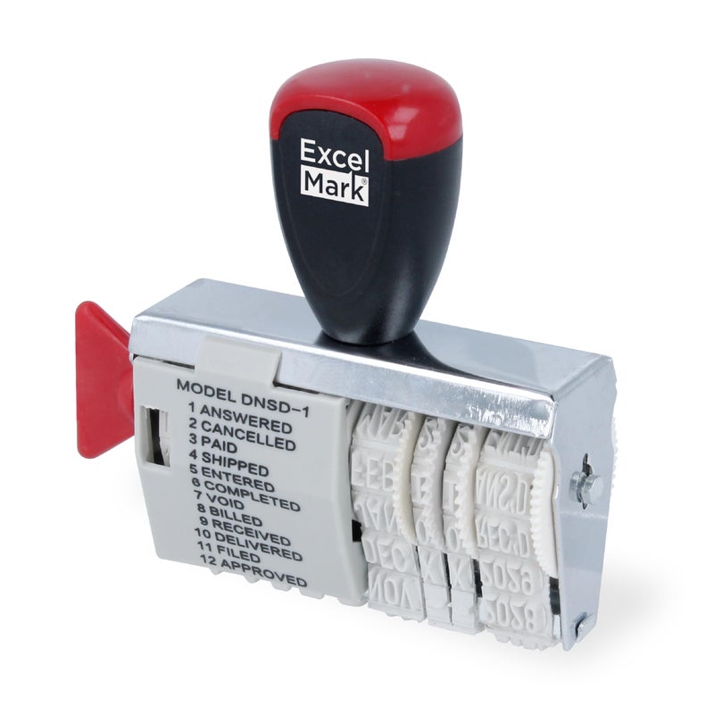 ExcelMark 12 Phrase Dater Rubber Stamp - Image 3